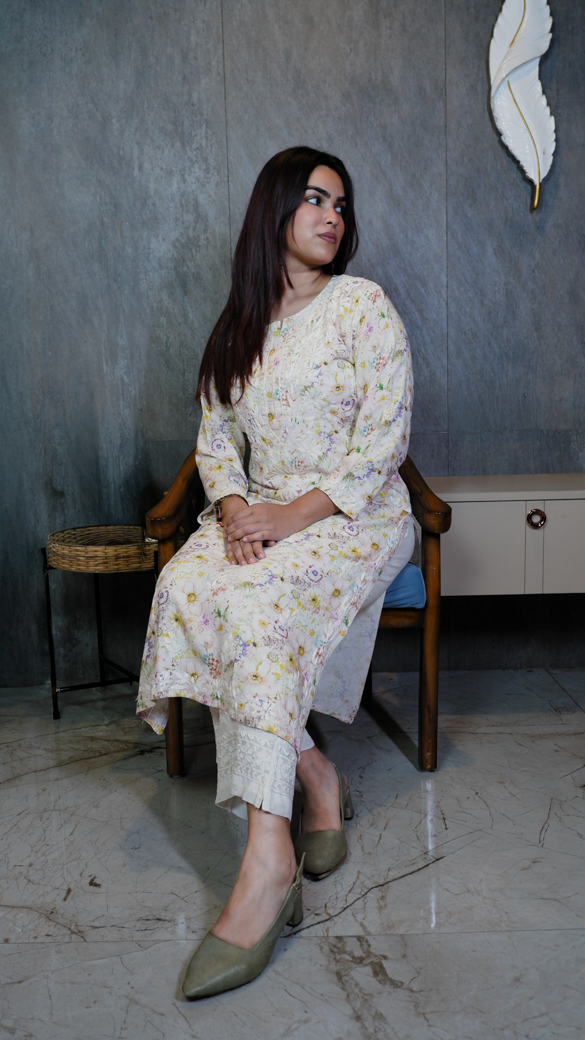 Ivory Garden Kurti