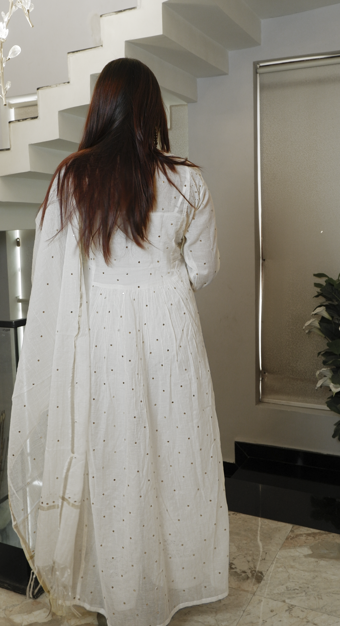 Pearl Mist (Mul Cotton Peta Work Kurta Set)