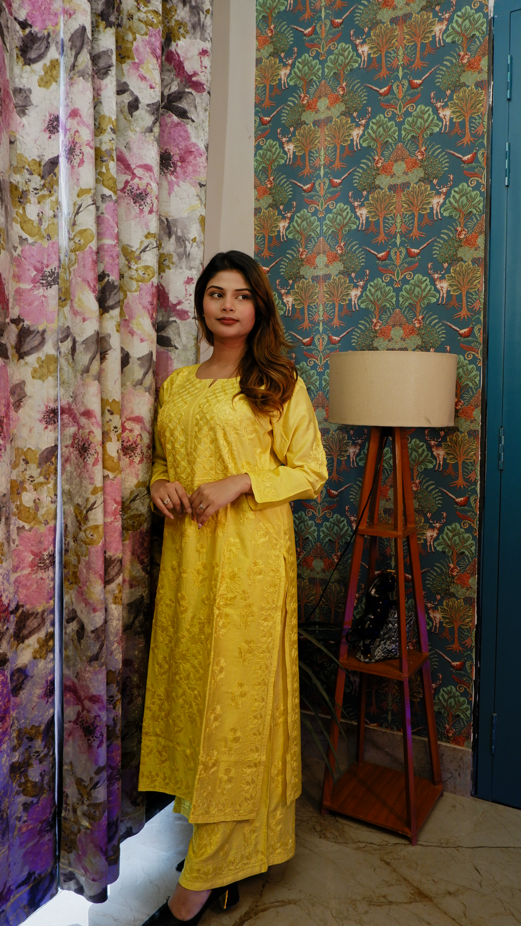 Sunshine Grace Chikankari Kurta (Chanderi Kurta Set )