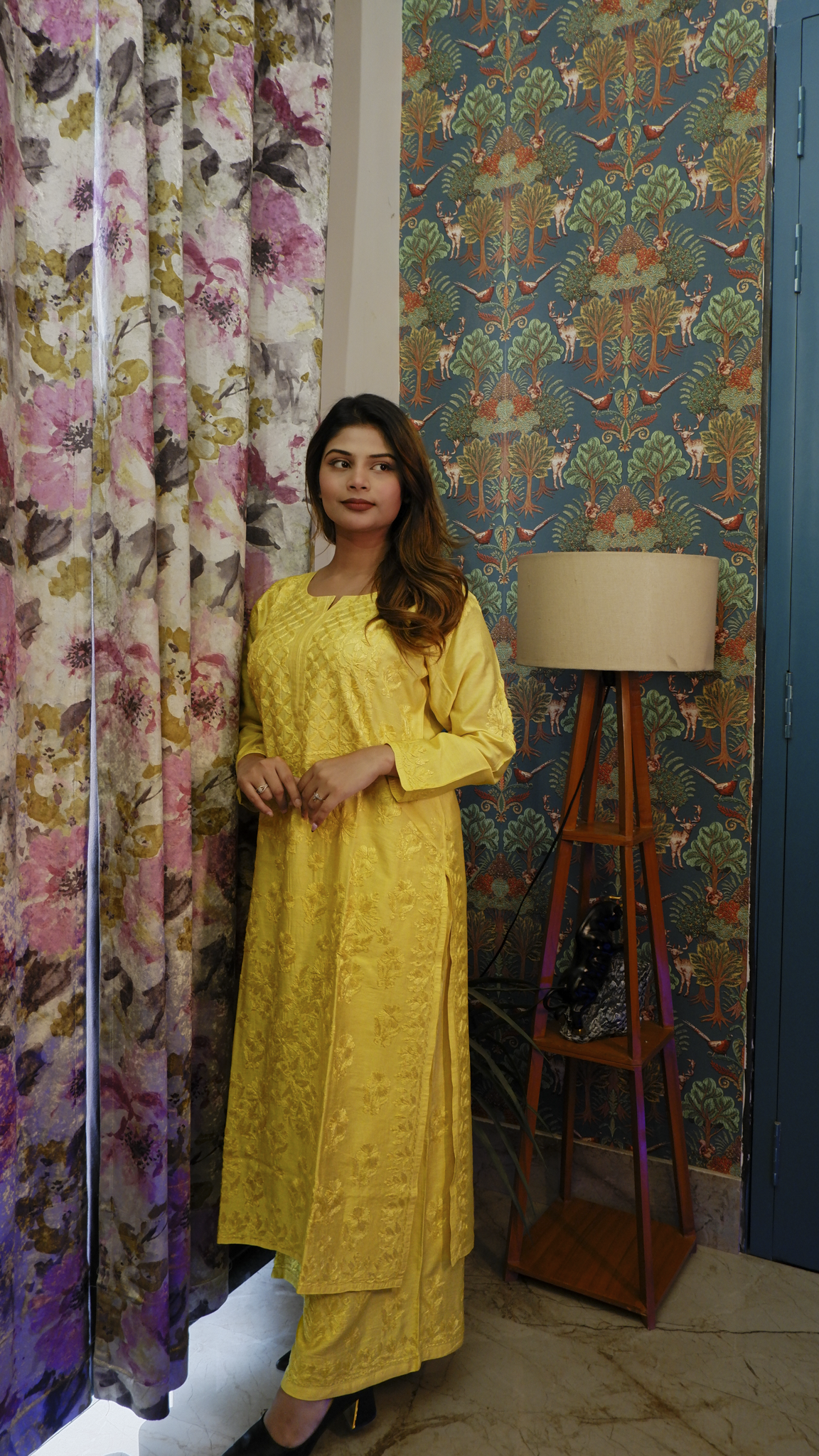 Sunshine Grace Chikankari Kurta (Chanderi Kurta Set )