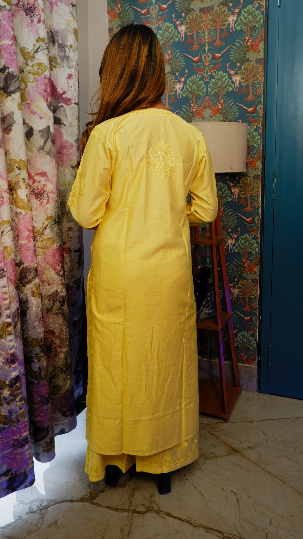 Sunshine Grace Chikankari Kurta (Chanderi Kurta Set )