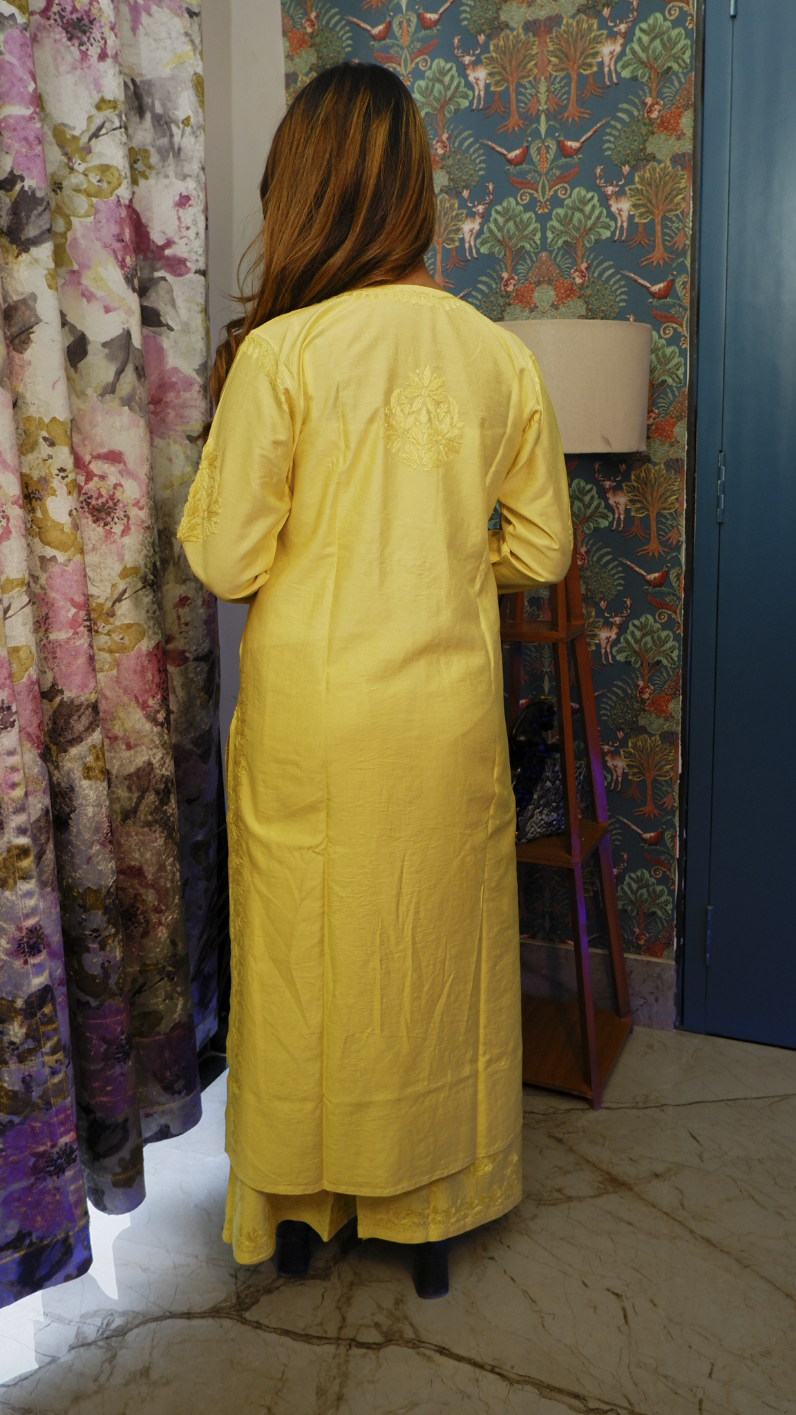 Sunshine Grace Chikankari Kurta (Chanderi Kurta Set )