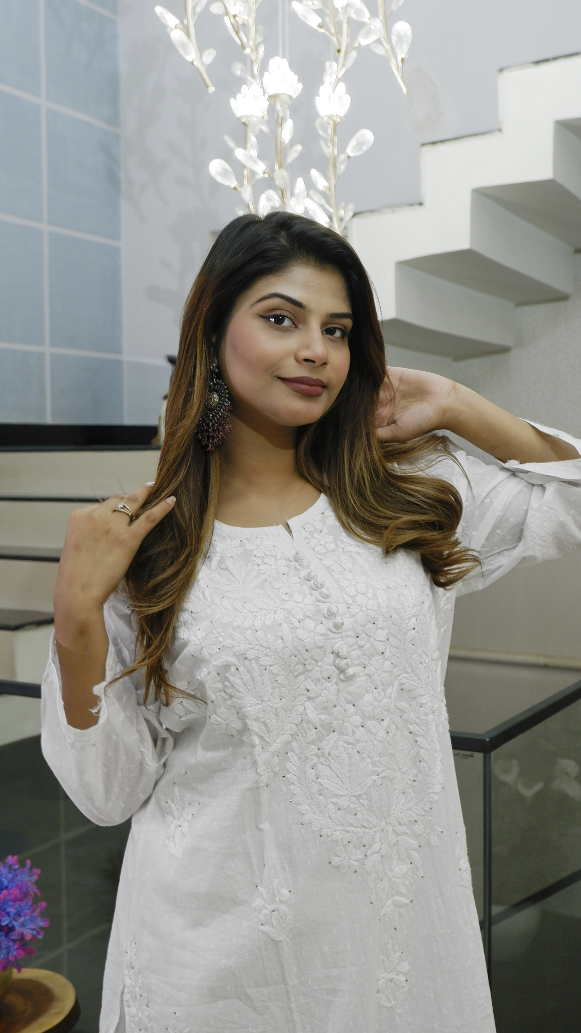 Moonlit Muse (Cotton Chikankari Kurta)